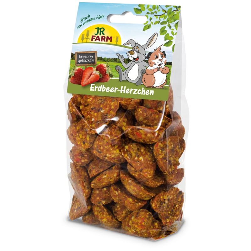 Jr Jordbærhjerter 150g Sprøde Snacks Til Gnavere