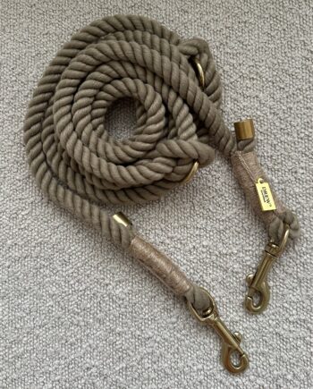 Justerbar Khaki Hundesnor - 250 cm - Fantastisk Tilbud!