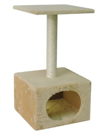 Kradsetræ   Hule Og Platform  30 30 55 Cm  Grå Eller Beige