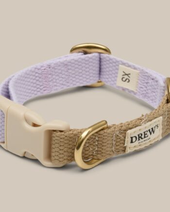 Lavender   Blødt   Justerbart Halsbånd  Beige Lilla  Xs