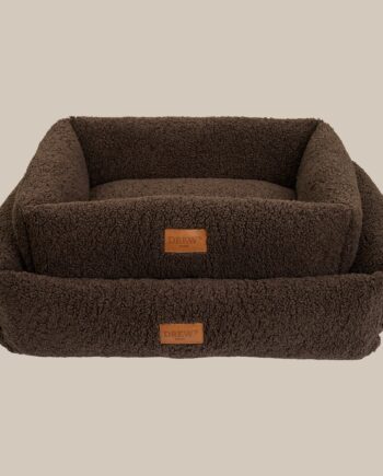 Nuna   Hundekurv Teddyblød   Vaskbar Hundeseng Af Memoryfoam  Brun