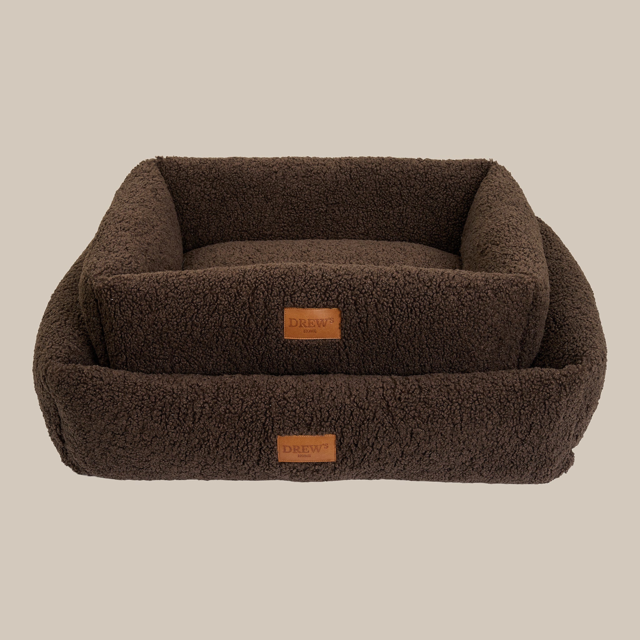 Nuna Hundekurv Teddyblød Vaskbar Hundeseng Af Memoryfoam Brun