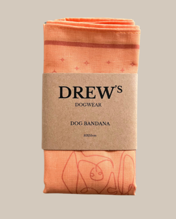Stilfuld Orange Peach Bandana til Store Hunde - Must-have!