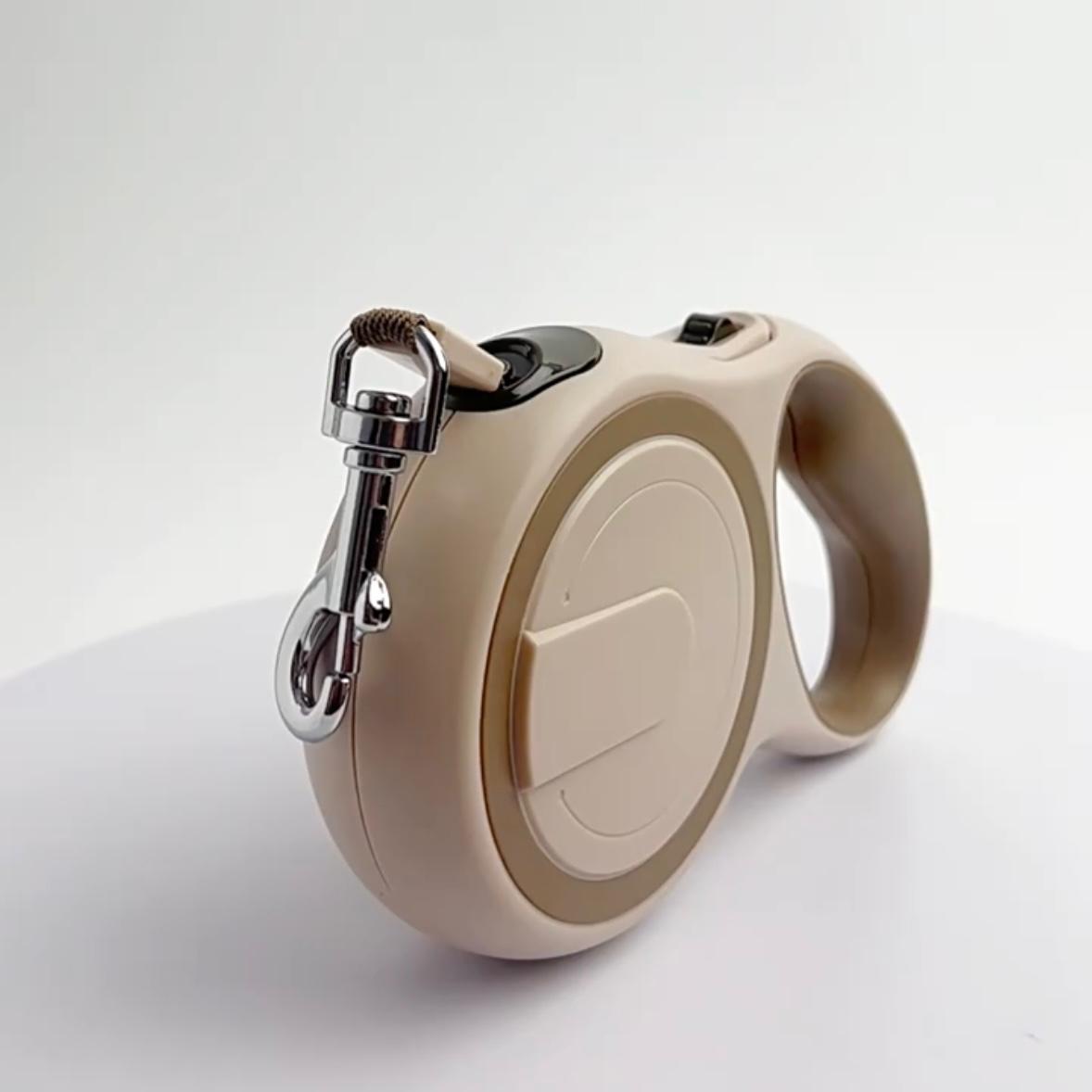 Beige Automatisk Hundesnor – Frihed og Kontrol til Hunden!