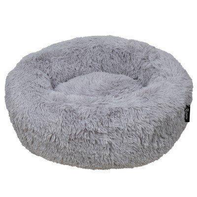 District70 Fuzz Donut Hundeseng  Lysegrå
